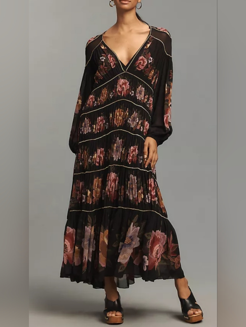 Farm Rio Cenille Flowers Midi Dress. Retail Price $485